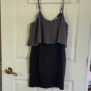 American Eagle Floral Gray Dress